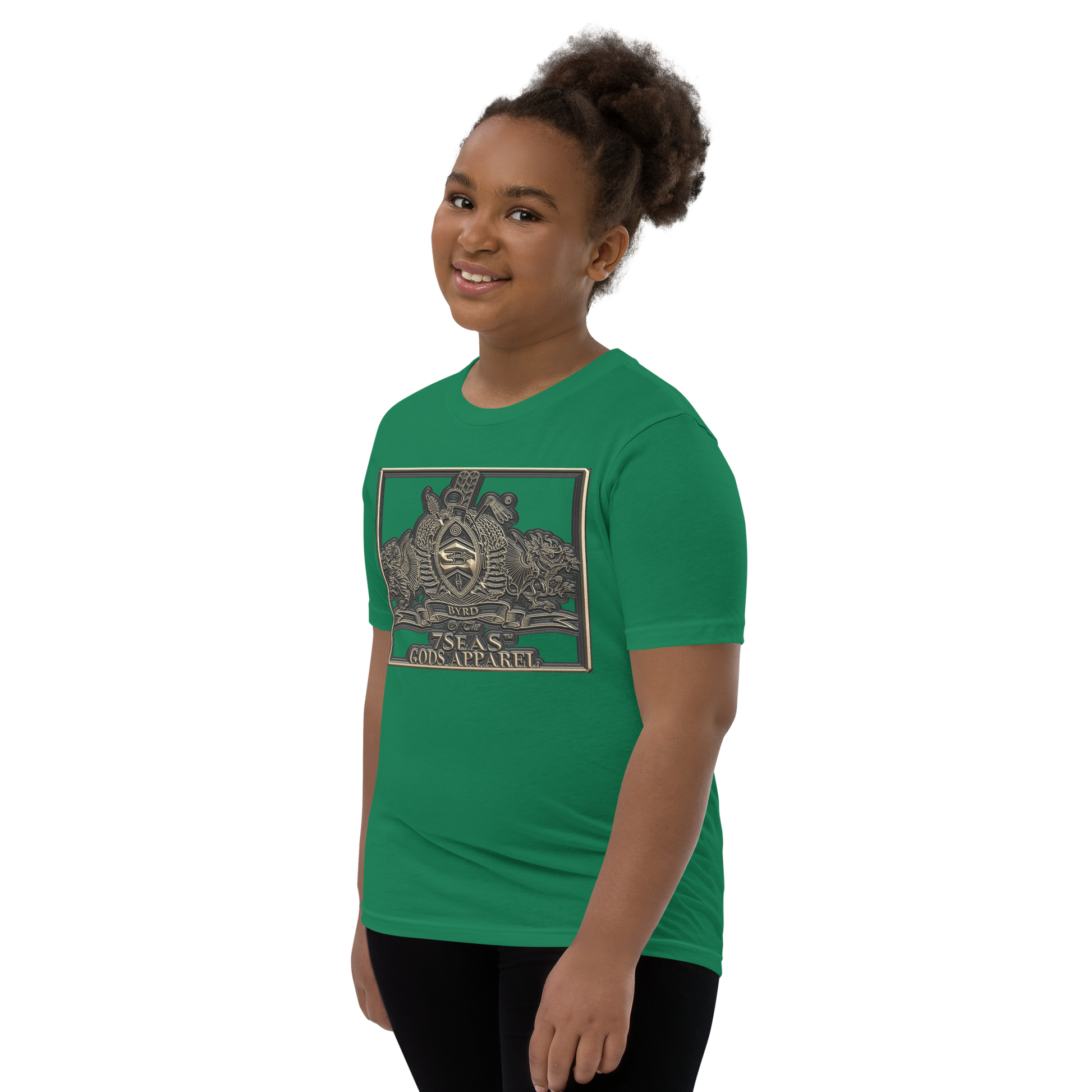 KHNUM - BYRD OF THE 7SEAS GODS APPAREL - BROWN - Youth Goddess/Girls Short Sleeve T-Shirt