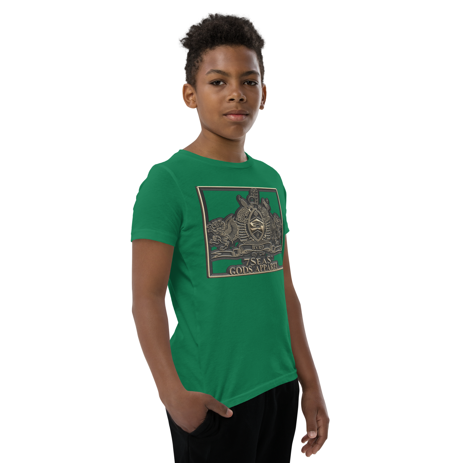 KHNUM - BYRD OF THE 7SEAS GODS APPAREL - BROWN - Youth Gods/Boys Short Sleeve T-Shirt