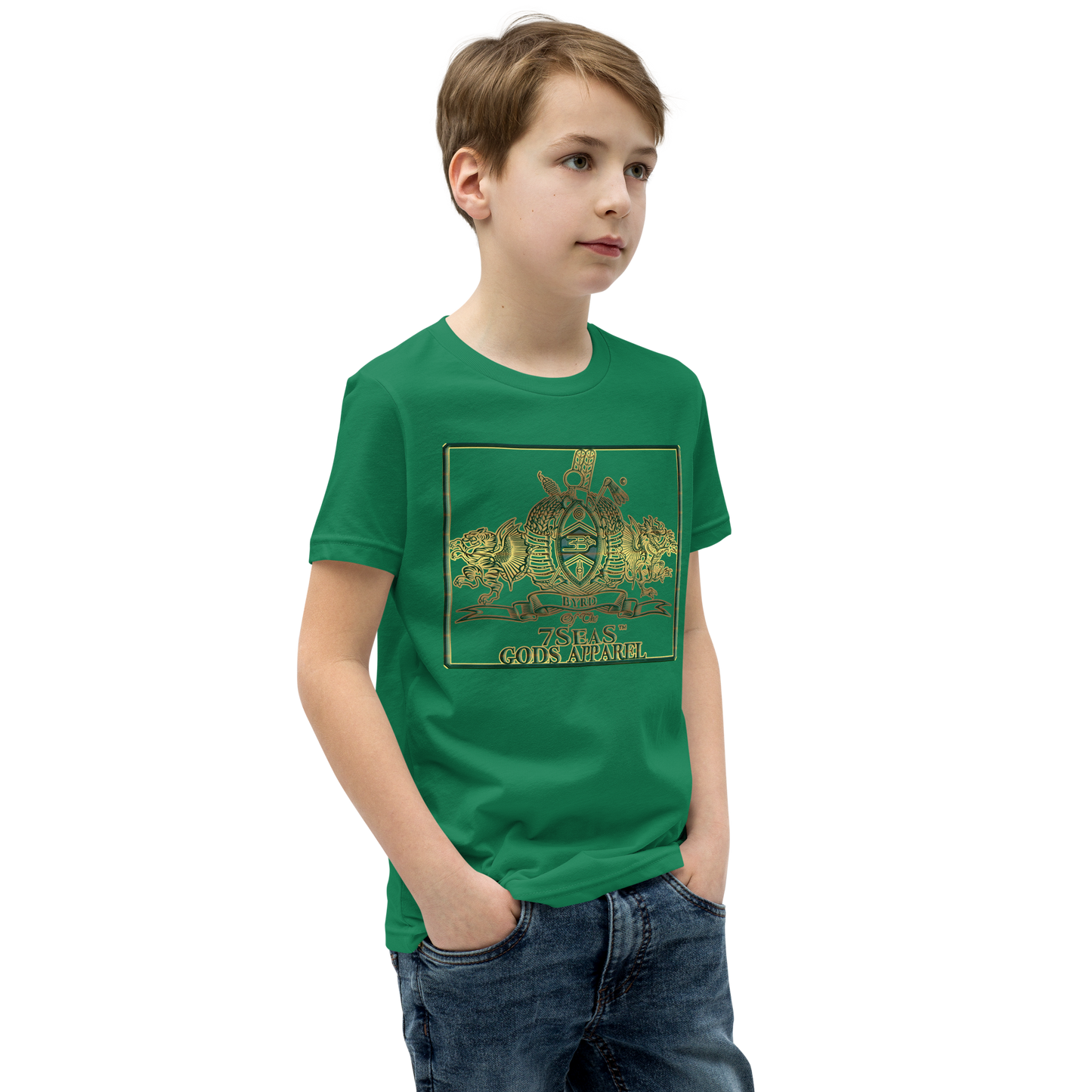 ENBYRD - BYRD OF THE 7SEAS GODS APPAREL - GREEN - Youth Gods/Boys Short Sleeve T-Shirt