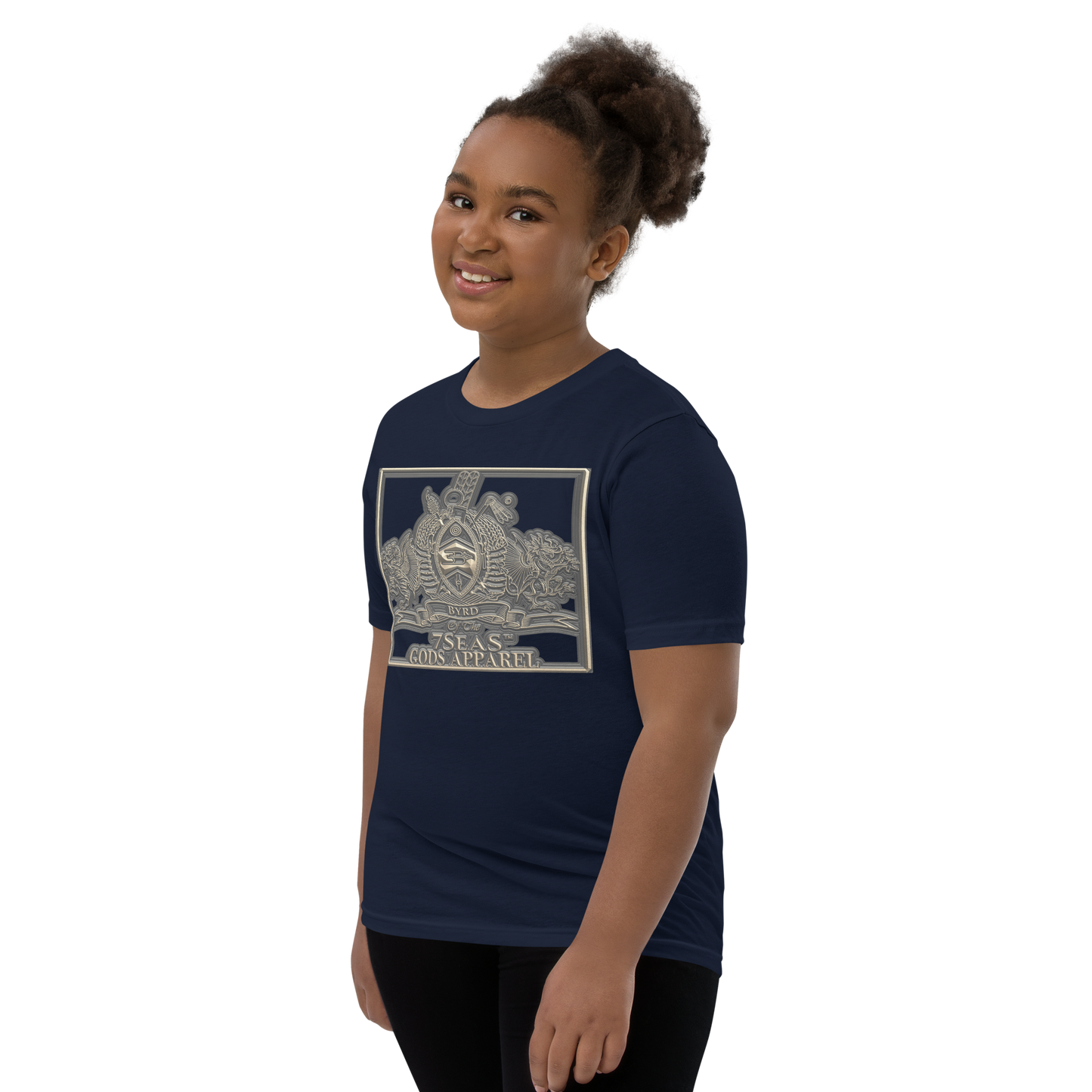 KHNUM - BYRD OF THE 7SEAS GODS APPAREL - BROWN - Youth Goddess/Girls Short Sleeve T-Shirt