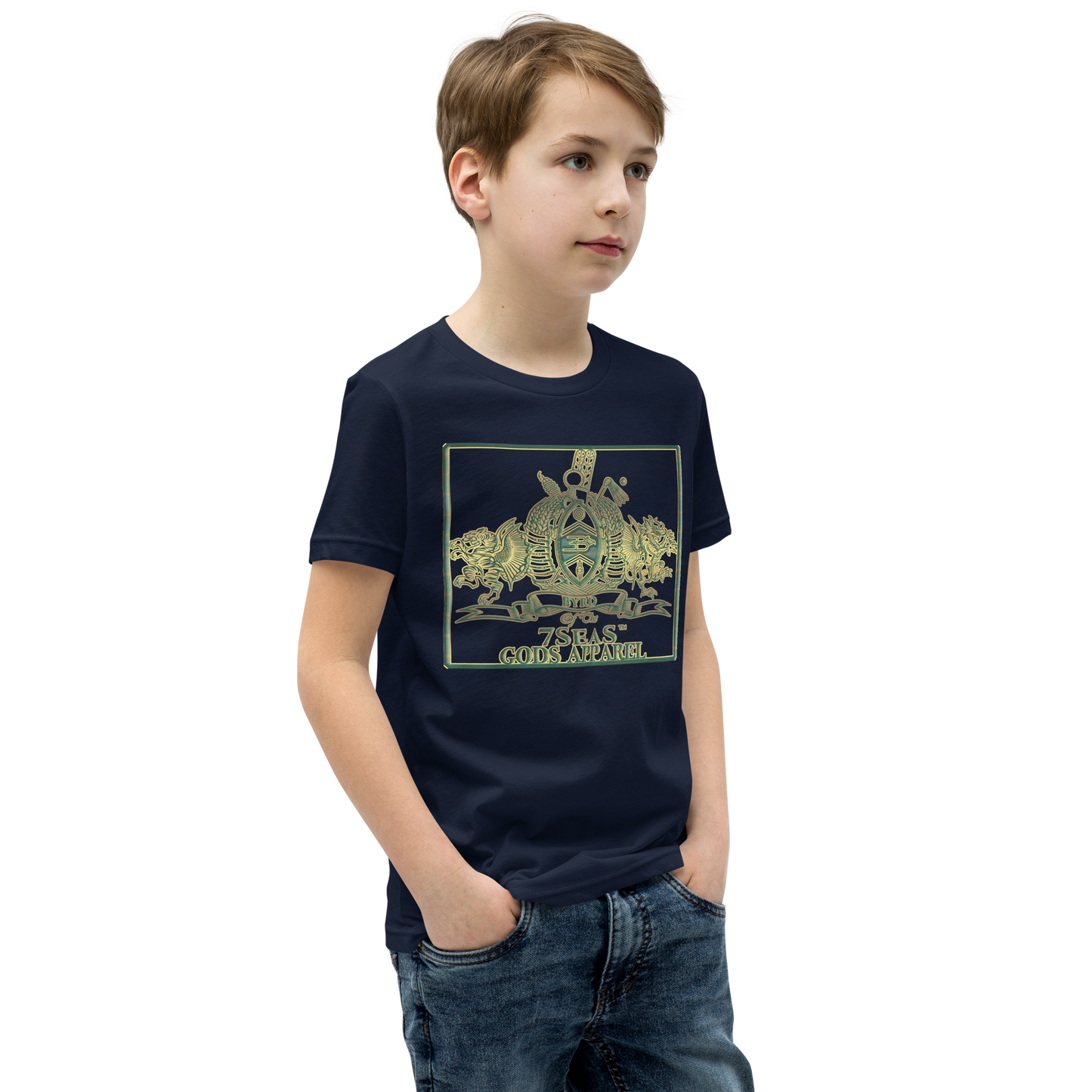 ENBYRD - BYRD OF THE 7SEAS GODS APPAREL - GREEN - Youth Gods/Boys Short Sleeve T-Shirt