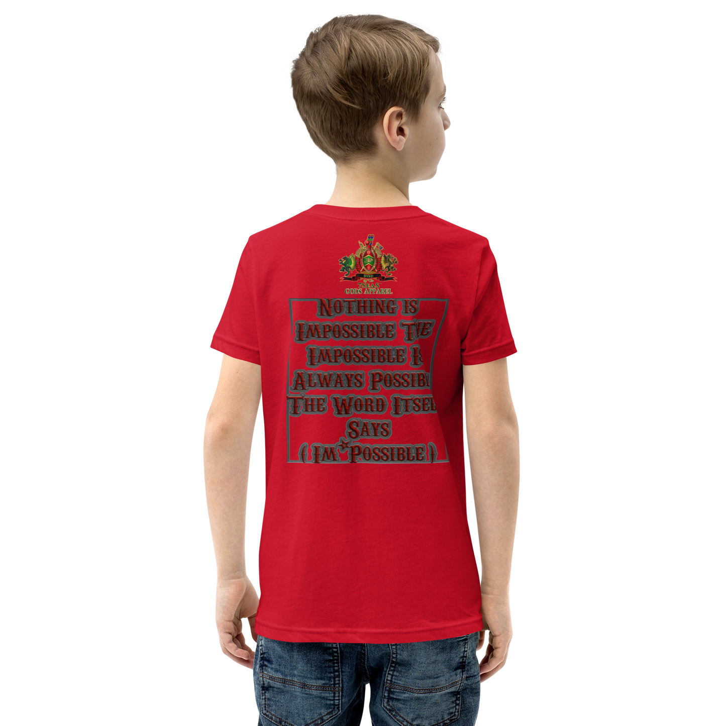 SOBEK - BYRD OF THE 7SEAS GODS APPAREL - BLUE/RED/GREEN - Youth Gods/Boys Short Sleeve T-Shirt