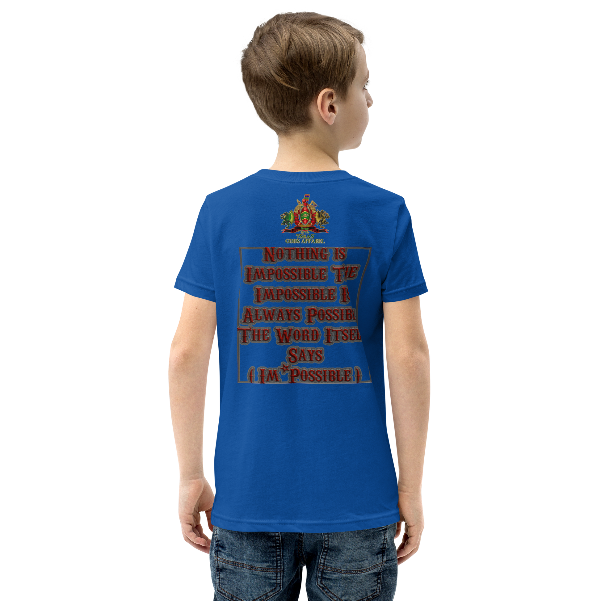 SOBEK - BYRD OF THE 7SEAS GODS APPAREL - BLUE/RED/GREEN - Youth Gods/Boys Short Sleeve T-Shirt