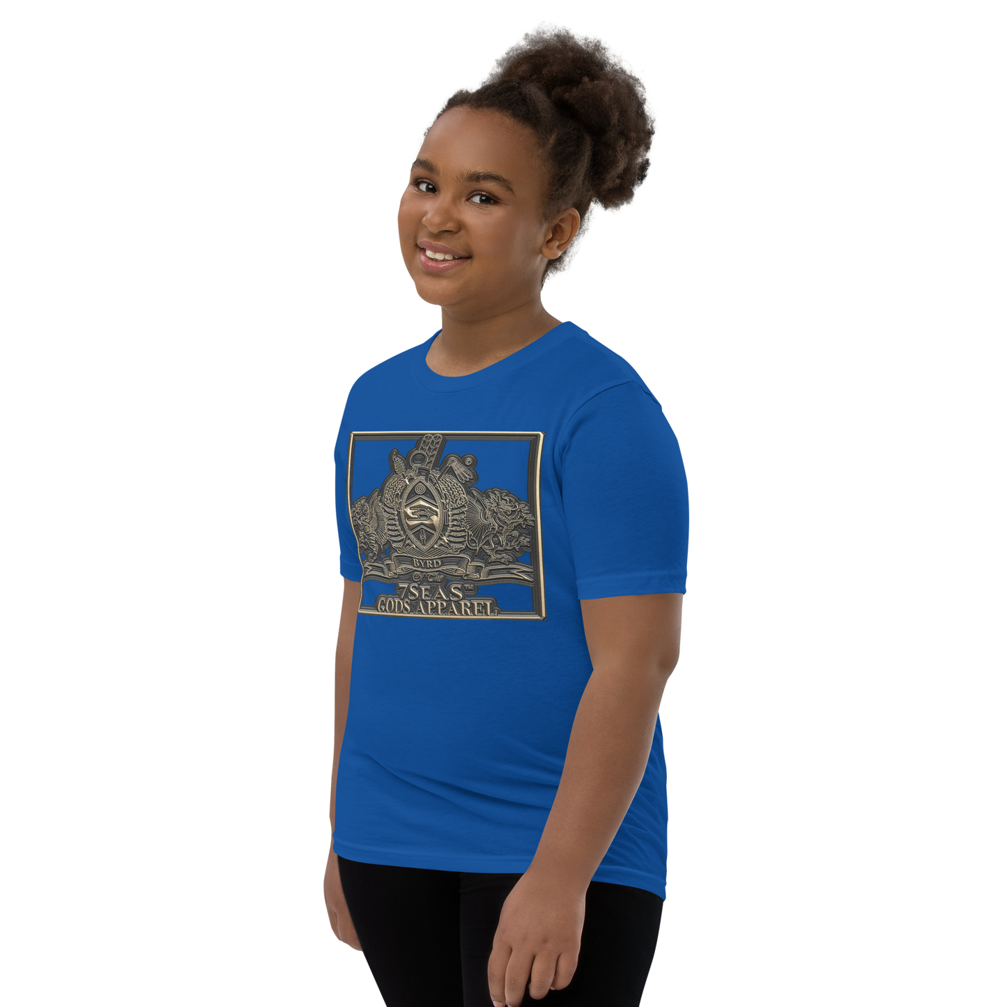 KHNUM - BYRD OF THE 7SEAS GODS APPAREL - BROWN - Youth Goddess/Girls Short Sleeve T-Shirt