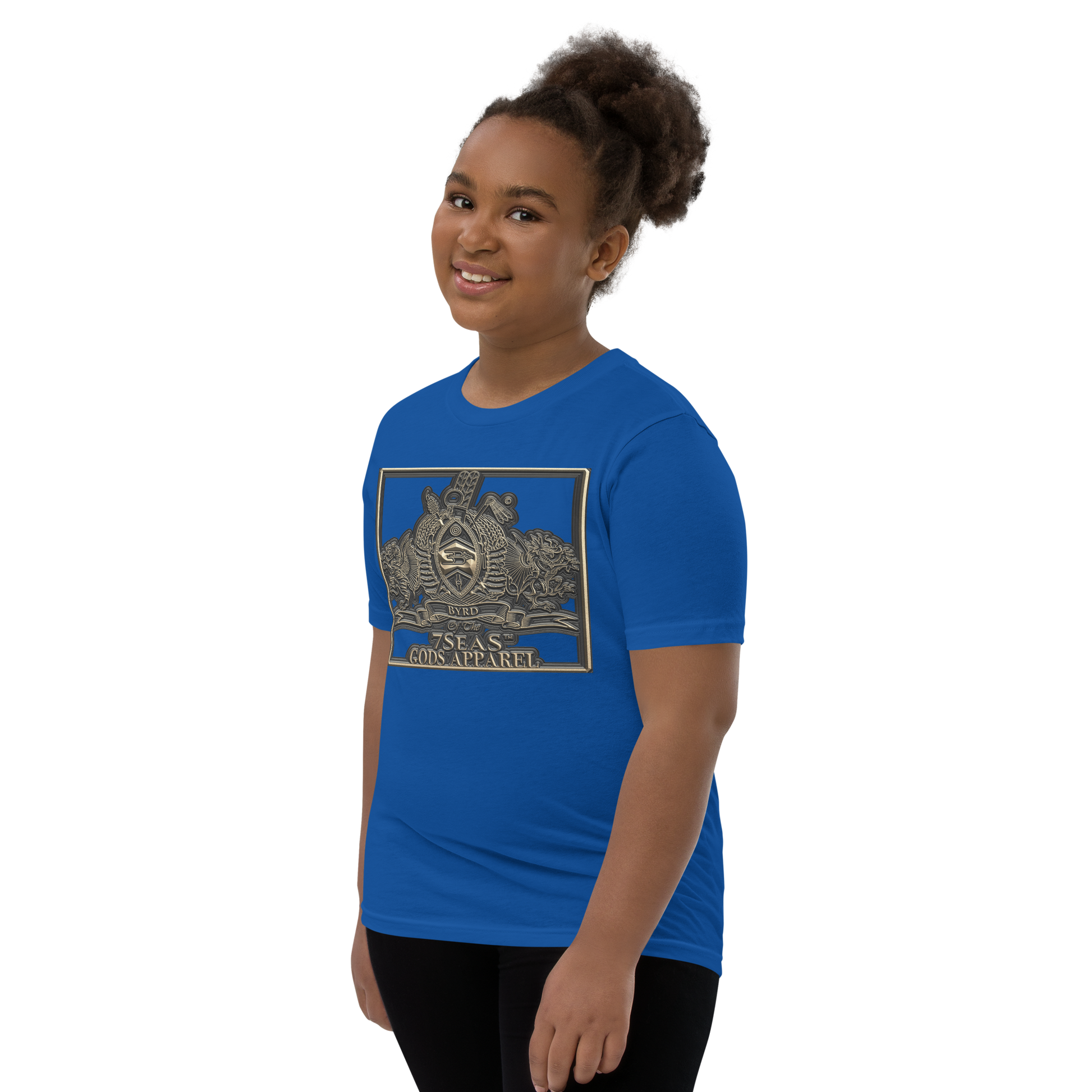 KHNUM - BYRD OF THE 7SEAS GODS APPAREL - BROWN - Youth Goddess/Girls Short Sleeve T-Shirt