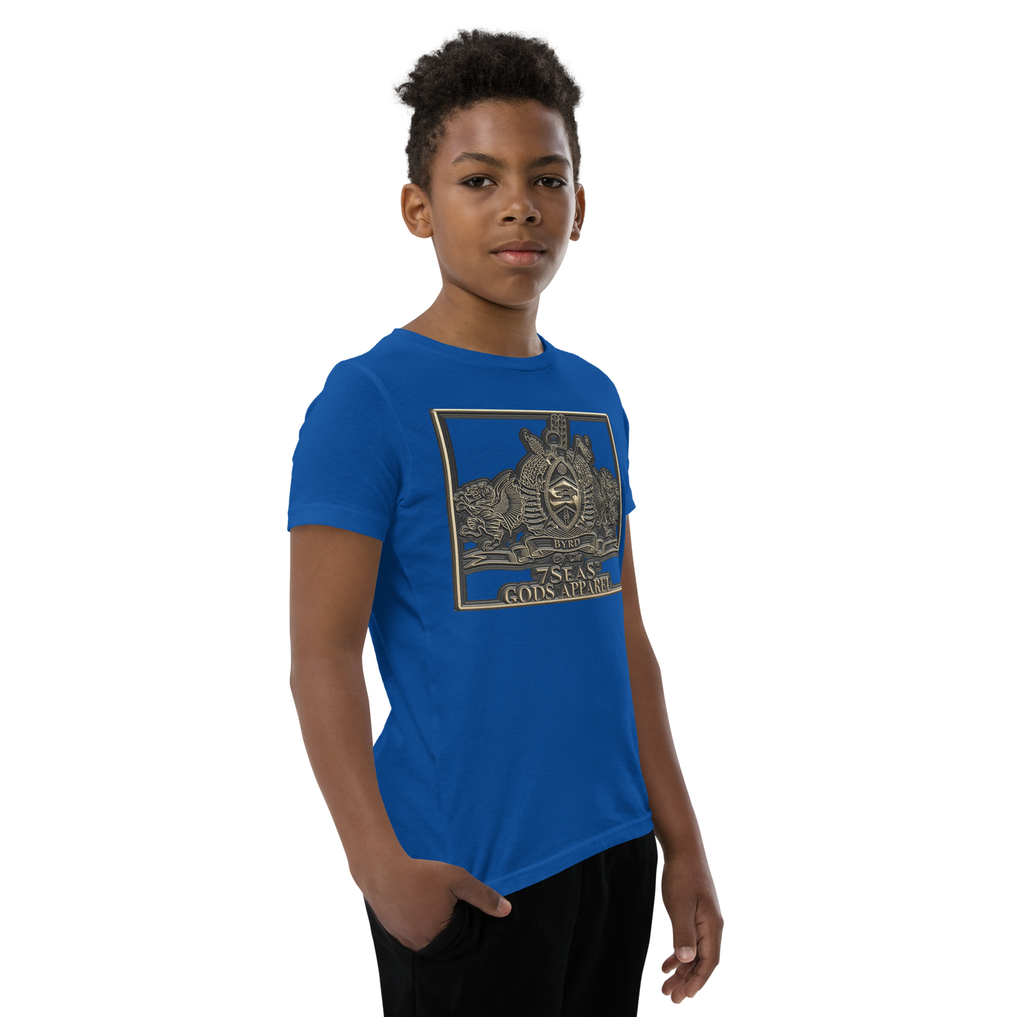 KHNUM - BYRD OF THE 7SEAS GODS APPAREL - BROWN - Youth Gods/Boys Short Sleeve T-Shirt