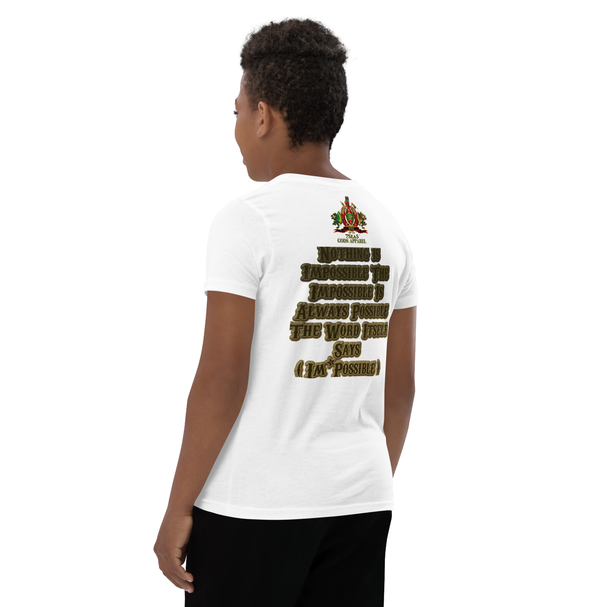 KHNUM - BYRD OF THE 7SEAS GODS APPAREL - BROWN - Youth Gods/Boys Short Sleeve T-Shirt