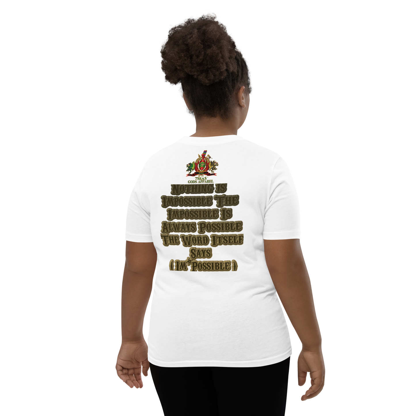 KHNUM - BYRD OF THE 7SEAS GODS APPAREL - BROWN - Youth Goddess/Girls Short Sleeve T-Shirt