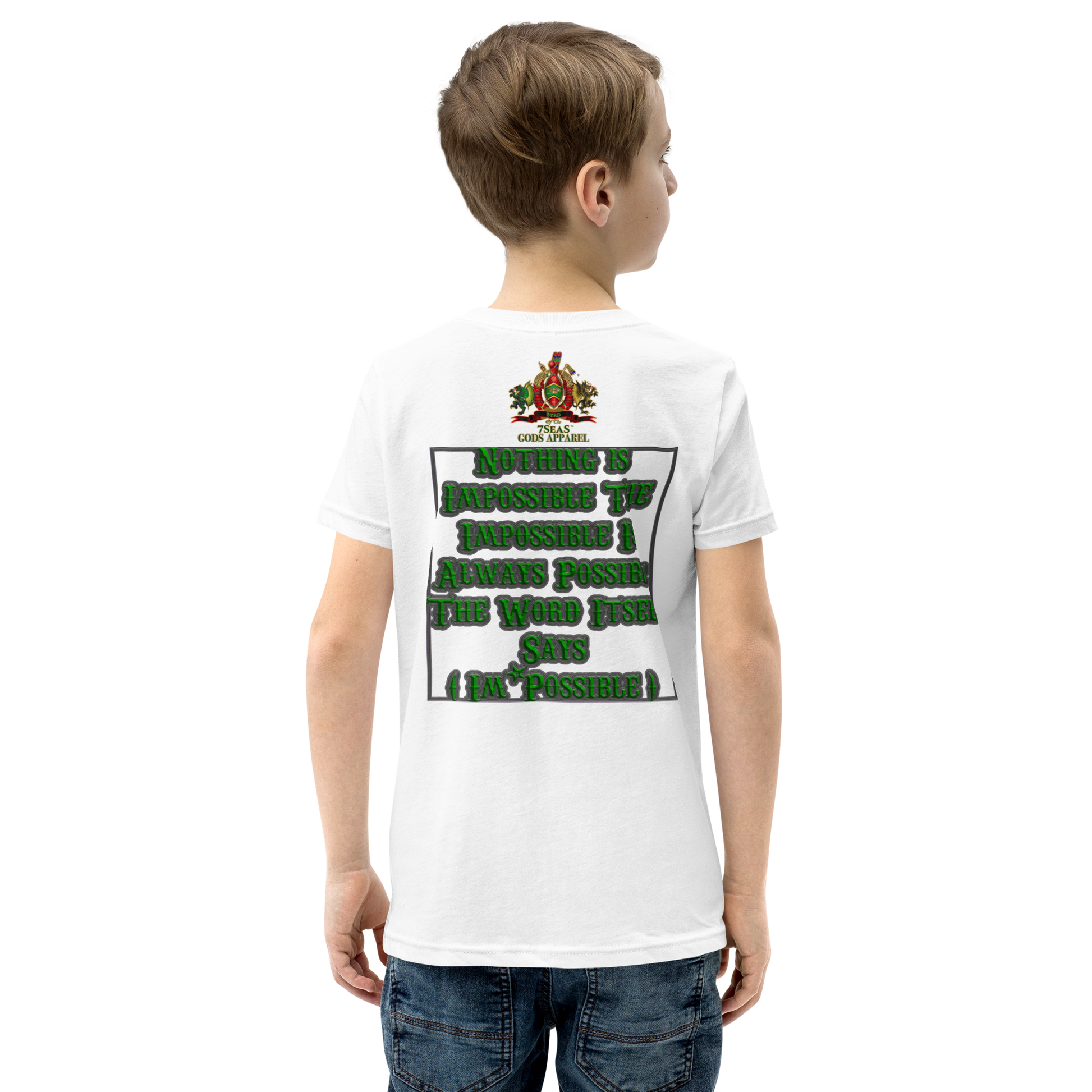 ENBYRD - BYRD OF THE 7SEAS GODS APPAREL - GREEN - Youth Gods/Boys Short Sleeve T-Shirt