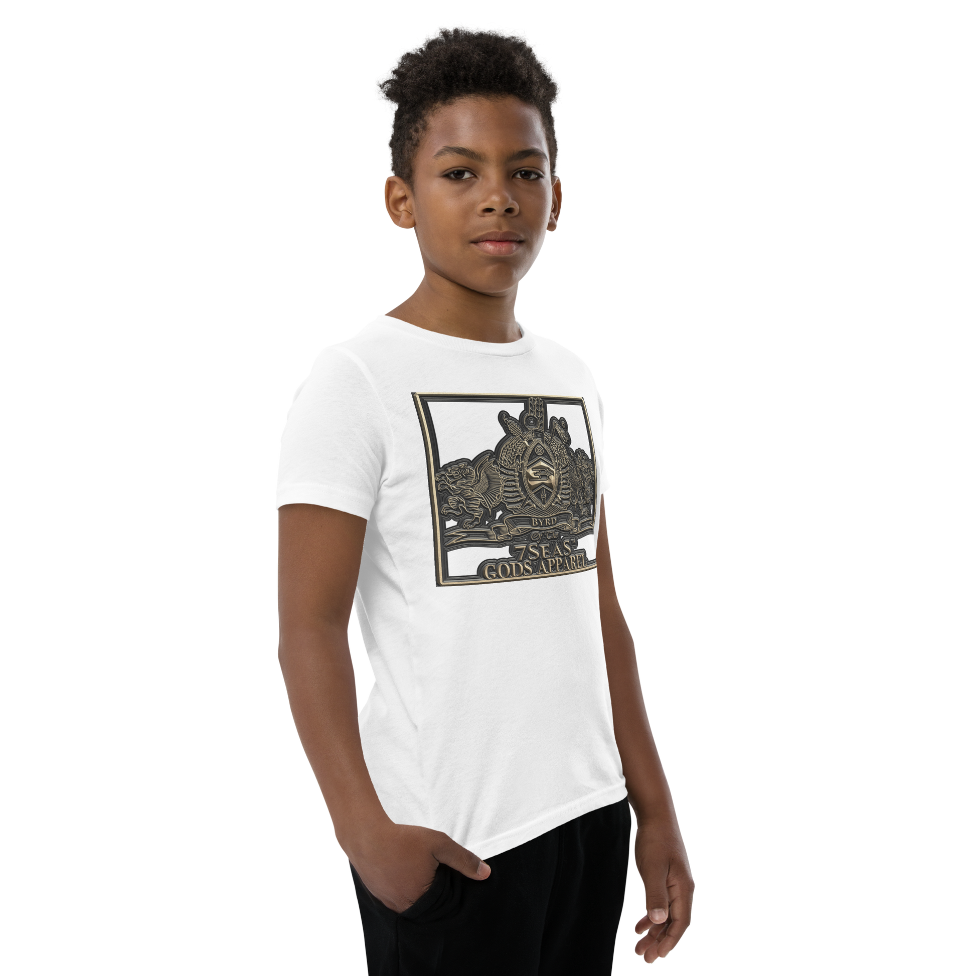 KHNUM - BYRD OF THE 7SEAS GODS APPAREL - BROWN - Youth Gods/Boys Short Sleeve T-Shirt