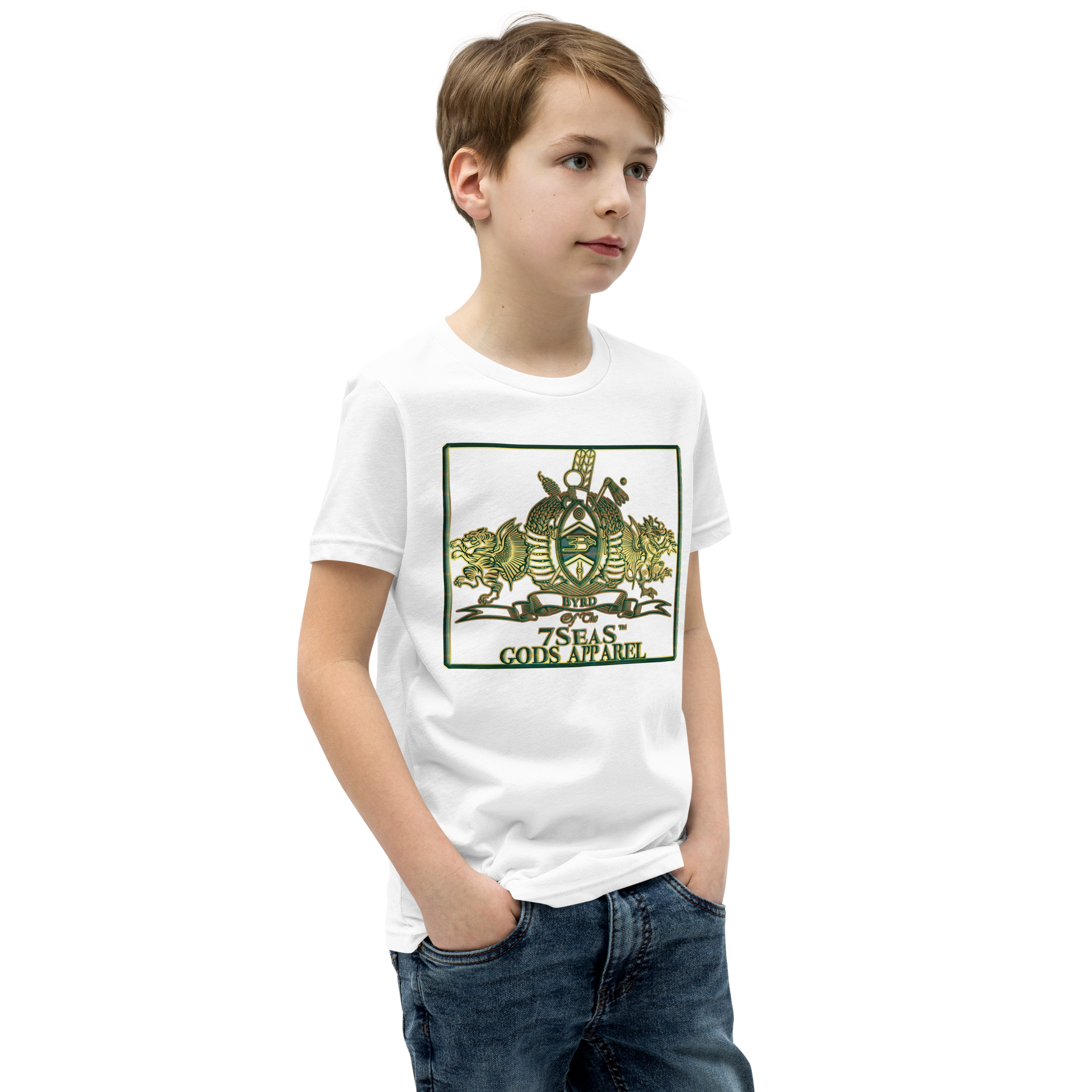 ENBYRD - BYRD OF THE 7SEAS GODS APPAREL - GREEN - Youth Gods/Boys Short Sleeve T-Shirt