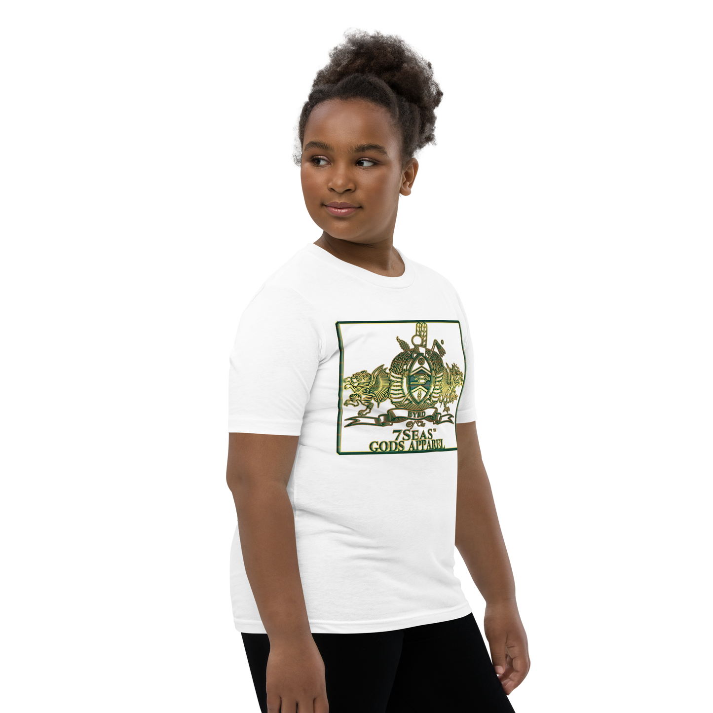 ENBYRD - BYRD OF THE 7SEAS GODS APPAREL - GREEN - Youth Goddess/Girls Short Sleeve T-Shirt